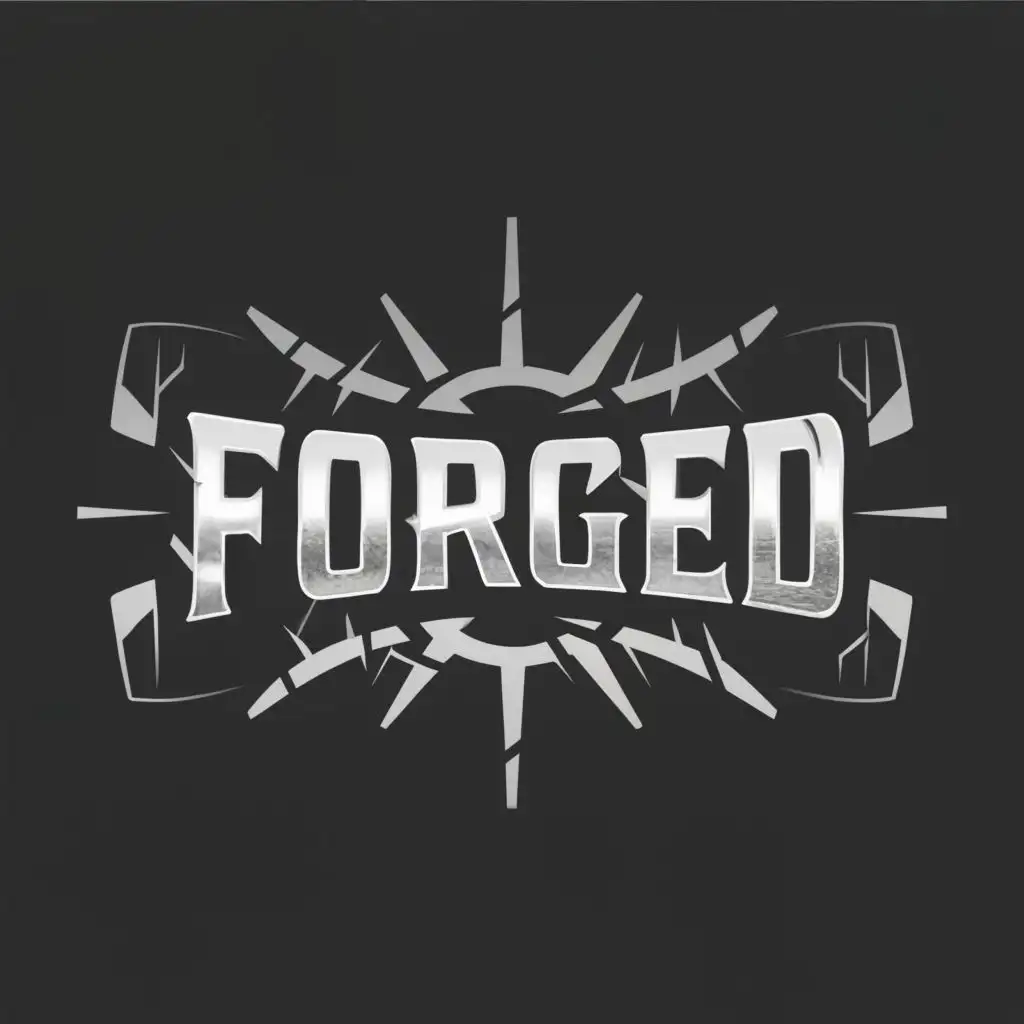 LOGO-Design-For-FORGED-Cracked-Metal-Symbol-for-Retail-Branding