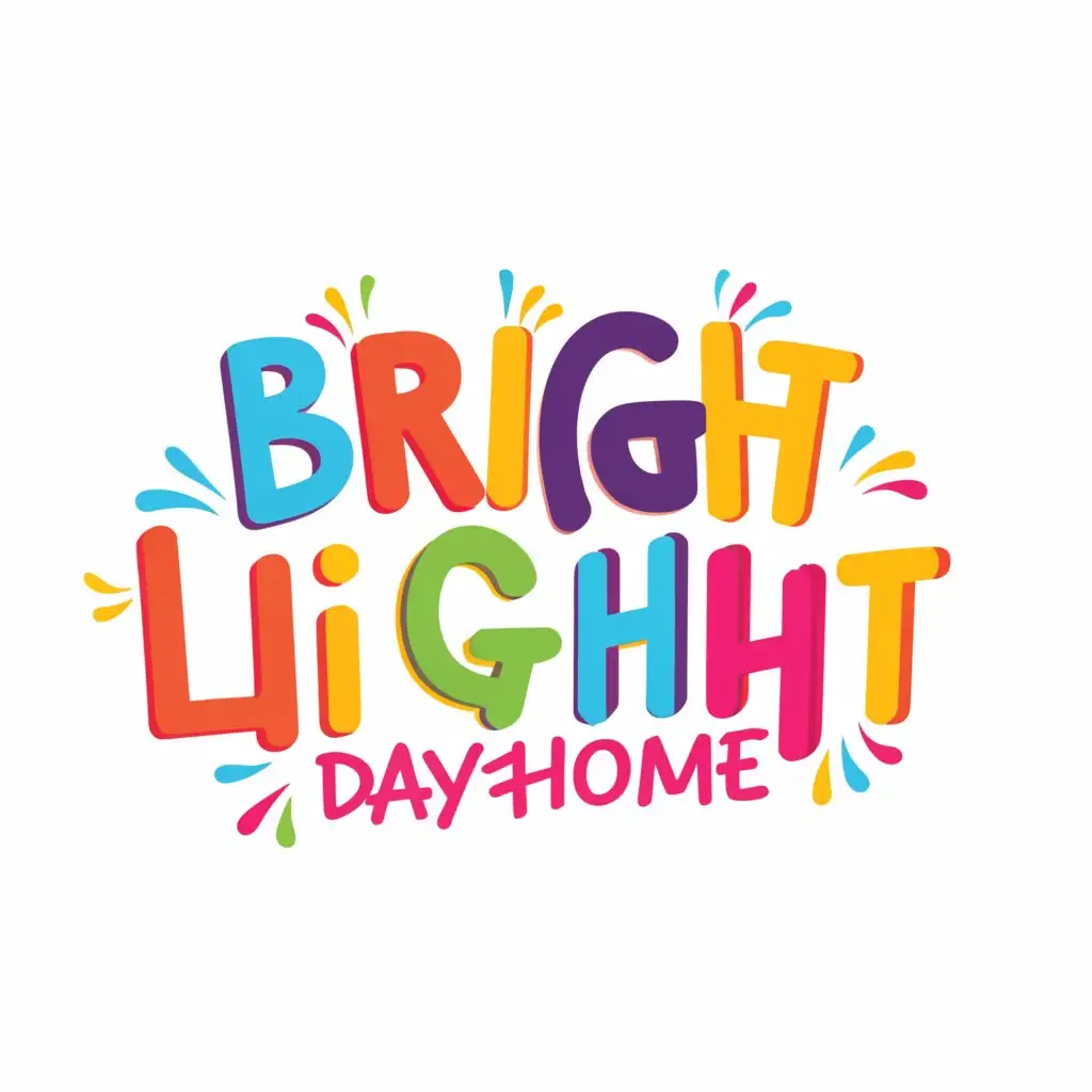 LOGO-Design-for-Brightlight-Dayhome-Bold-Colorful-Letters-with-Radiant-Light-Rays-and-Playful-Star-Icon
