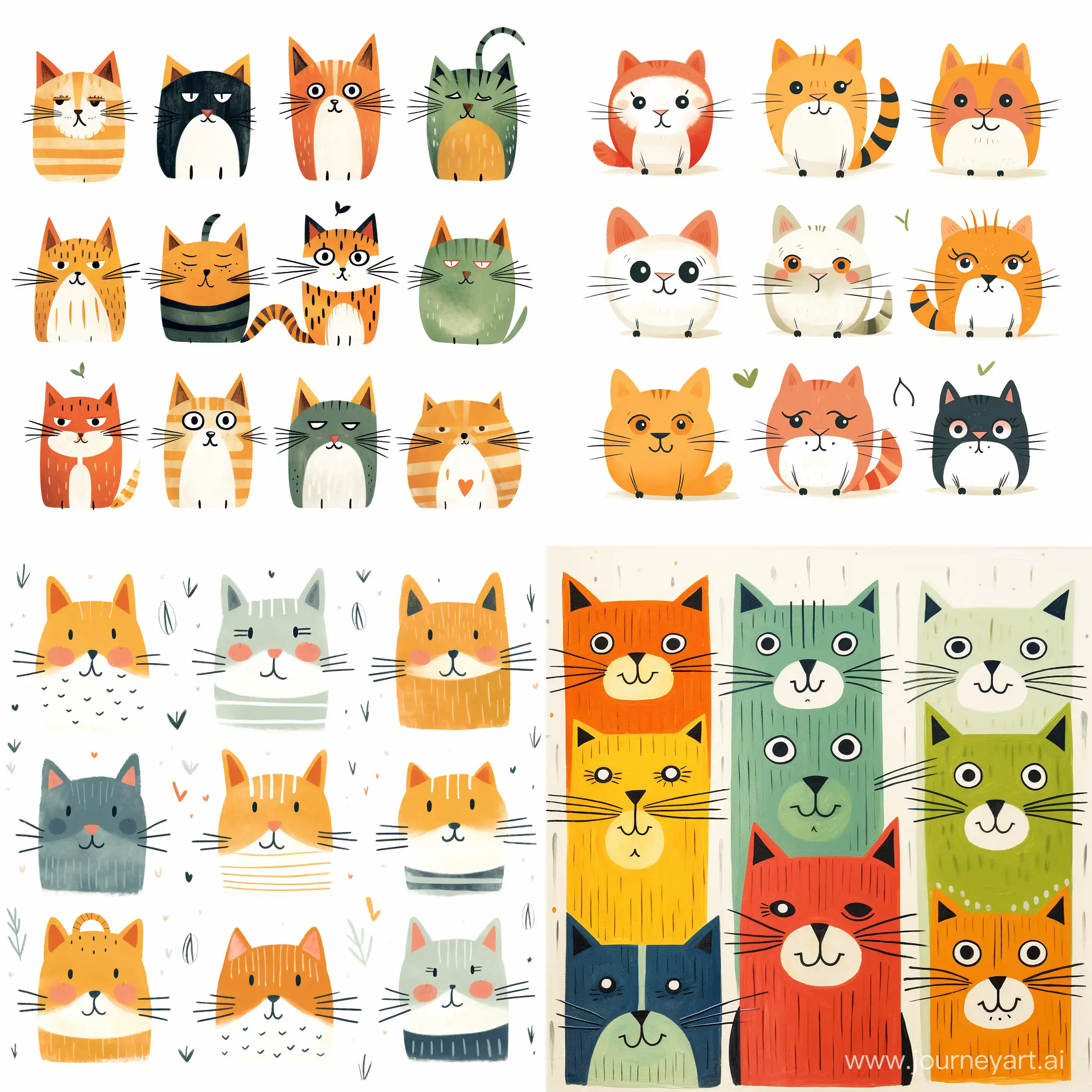 Diverse-Emotions-of-Eight-Little-Cats