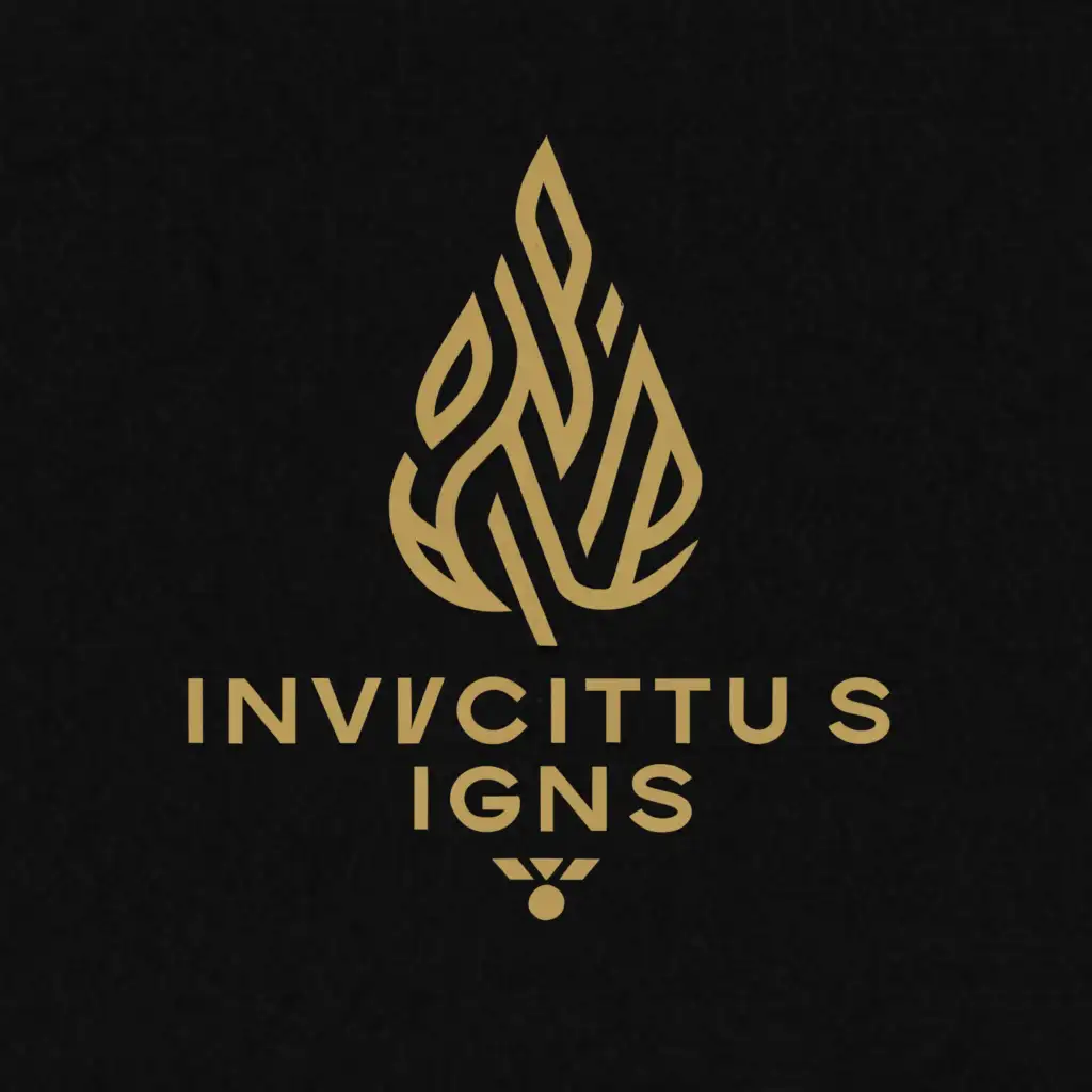 a logo design,with the text "Invictus Ignis", main symbol:Flame,Moderate,clear background
