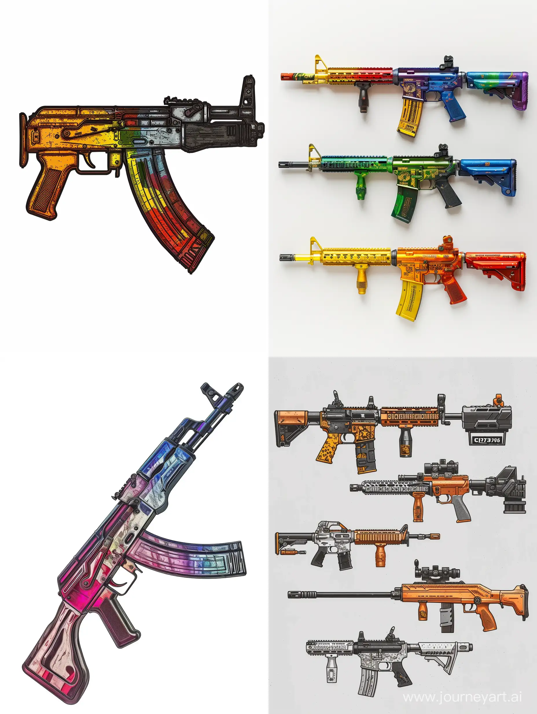 Colorful-CounterStrike-Weapons-in-Pride-Computer-Club-Style