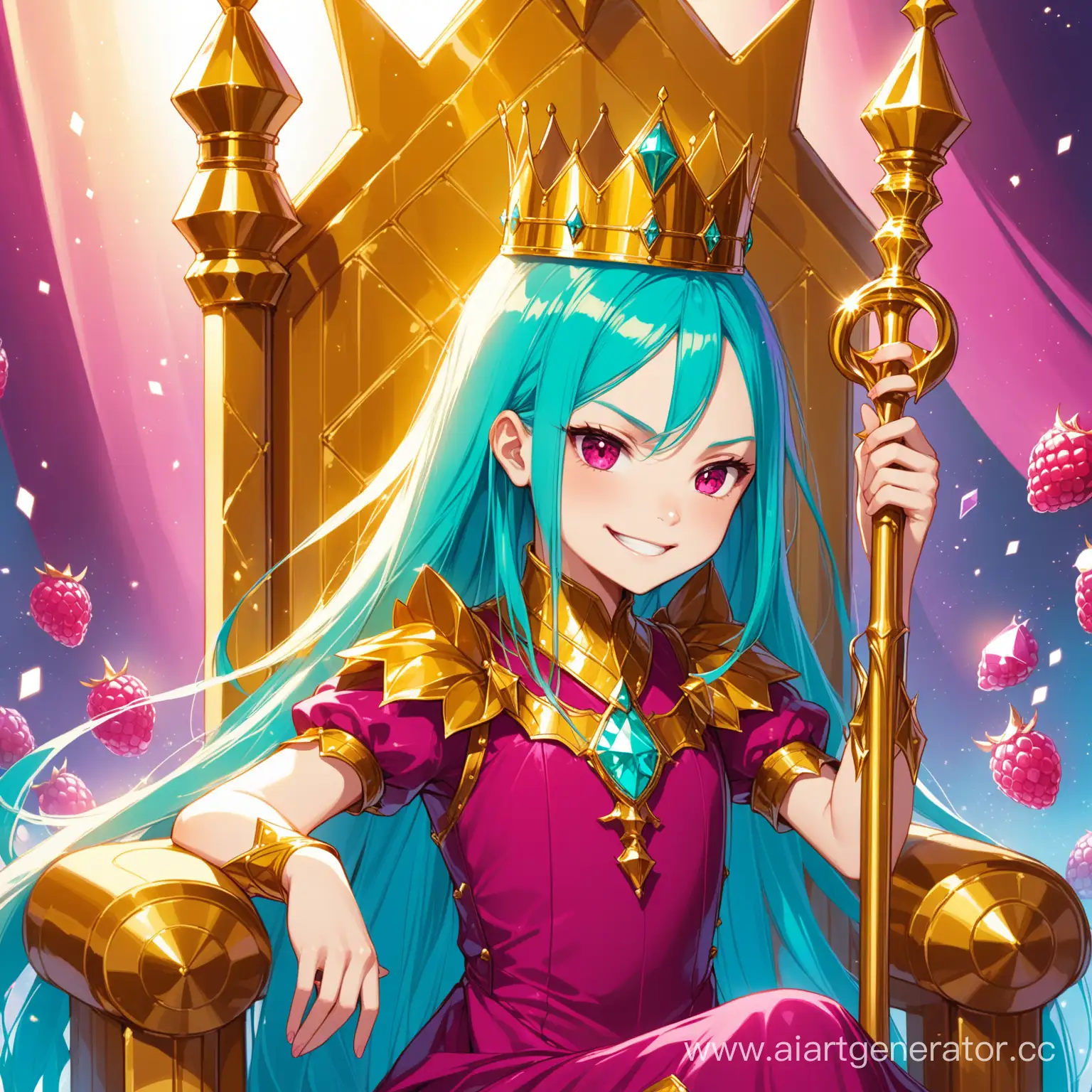 Malicious-Smirking-13YearOld-Girl-on-Golden-Throne-with-Crown-and-Staff