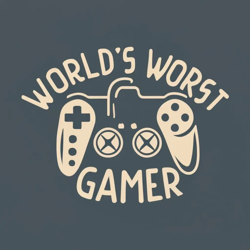 LOGO-Design-for-Worlds-Worst-Gamer-Playful-Typography-and-Controller-Imagery-for-Entertainment-Industry