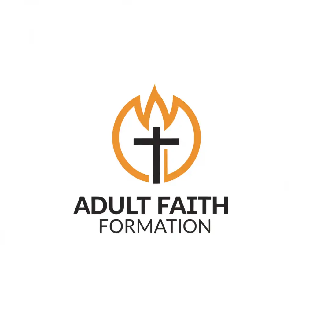 a logo design,with the text "Adult Faith Formation", main symbol:candle,Moderate,be used in Religious industry,clear background