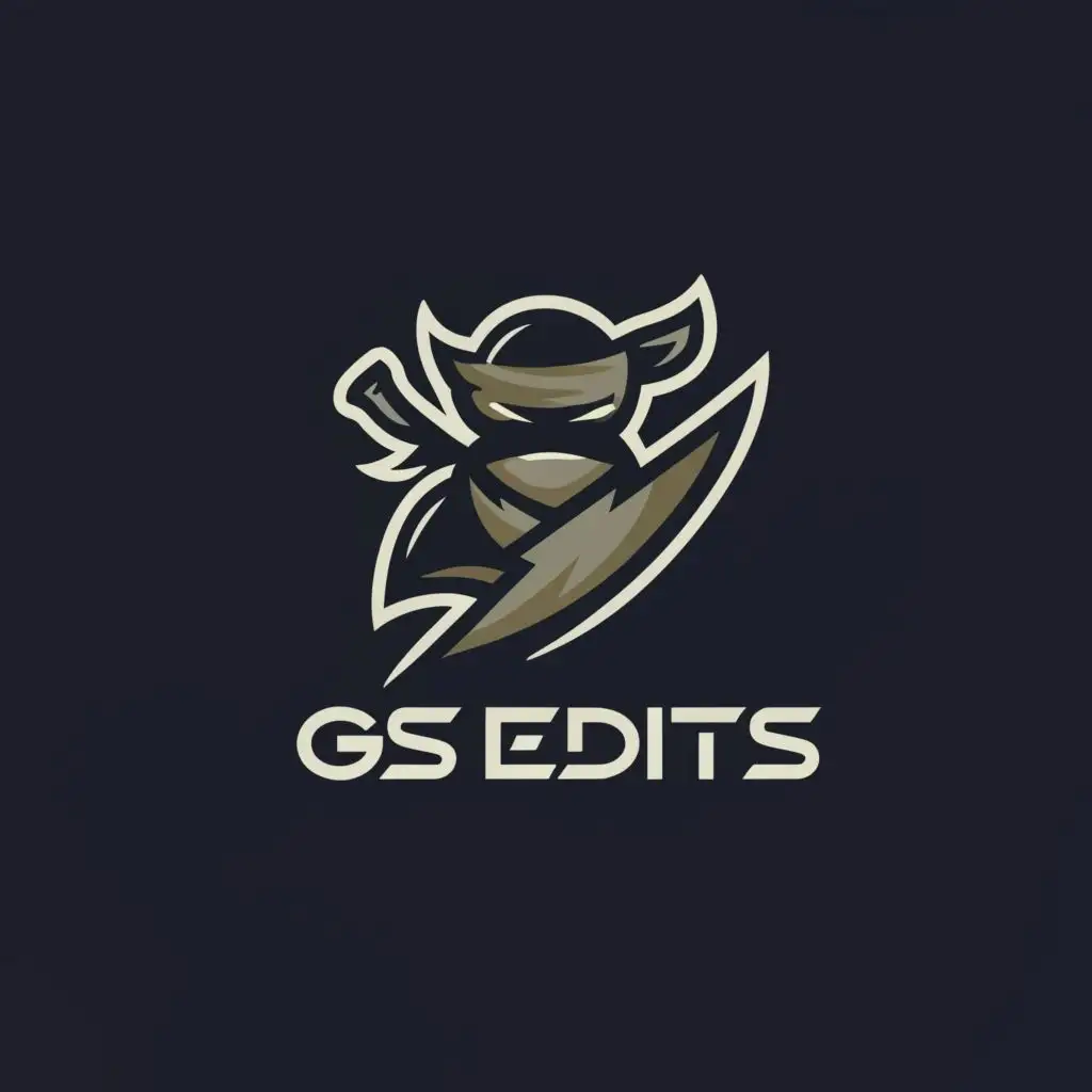 logo, Ninja, with the text "GS EDITS", typography, be used in Technology industry