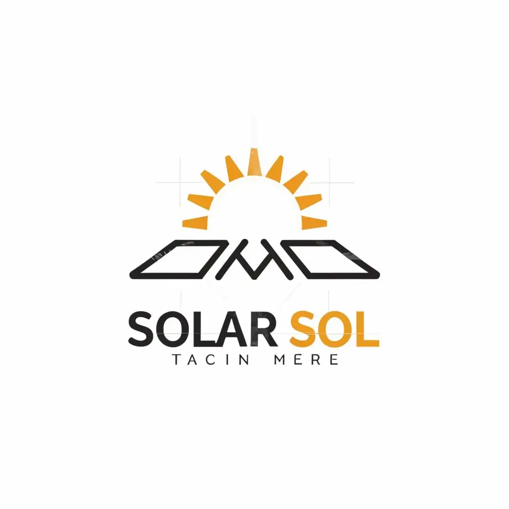 a logo design,with the text "Solar sol", main symbol:sun renewable energy,Minimalistic,be used in Technology industry,clear background