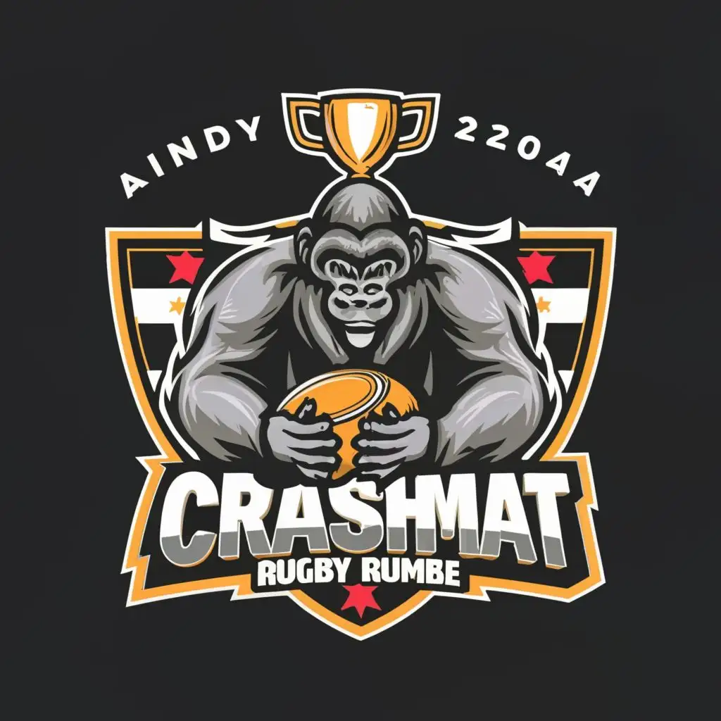 LOGO-Design-For-Crashmat-Rugby-Rumble-Dynamic-Fusion-of-Sports-and-Entertainment