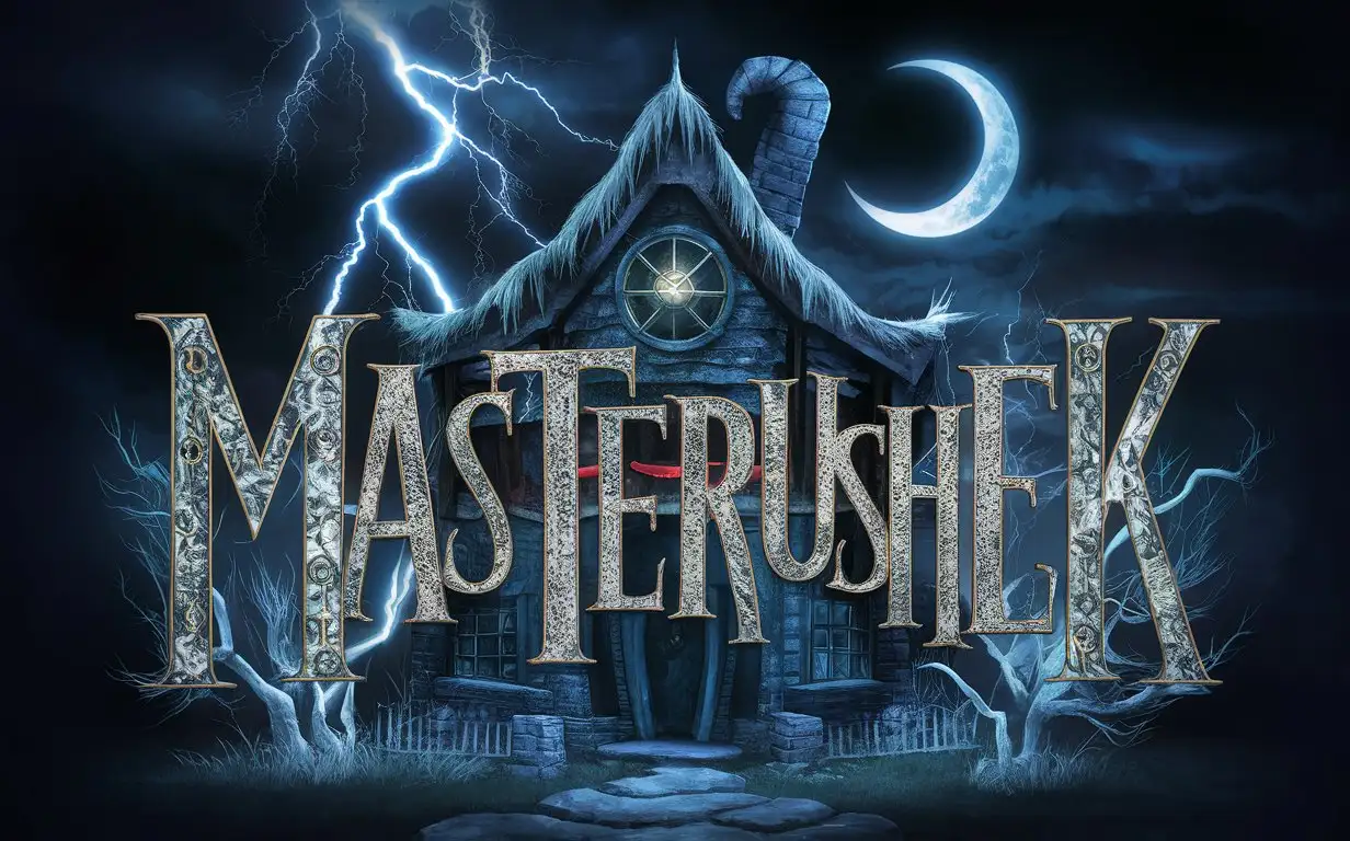 "MASTERUSHEK" inscription witch house style