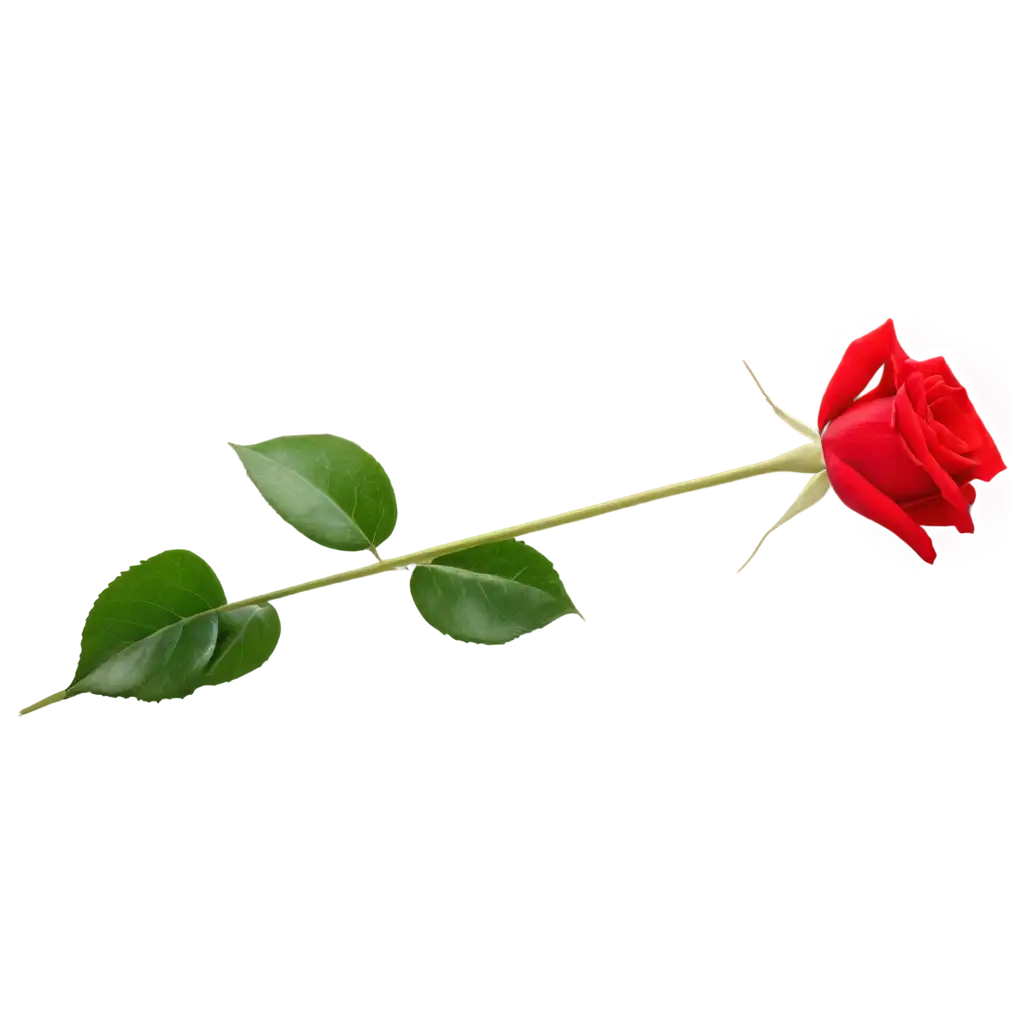 Exquisite-PNG-Image-of-a-Single-Red-Rose-Flower-Enhancing-Online-Beauty-with-HighQuality-Clarity