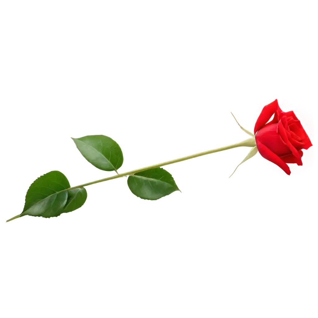 Exquisite PNG Image of a Single Red Rose Flower Enhancing Online Beauty ...