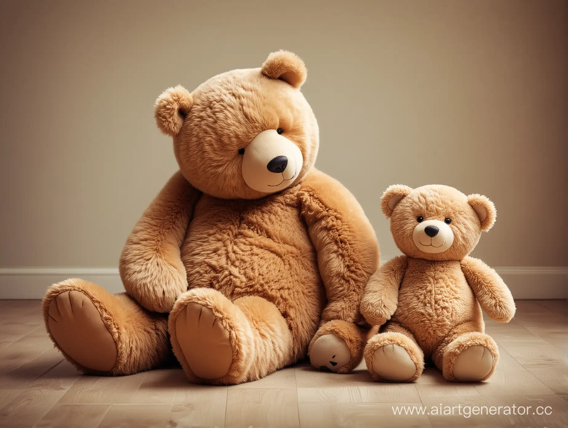 Transition-from-Childhood-to-Adulthood-Small-Bear-and-Large-Toy-Bear