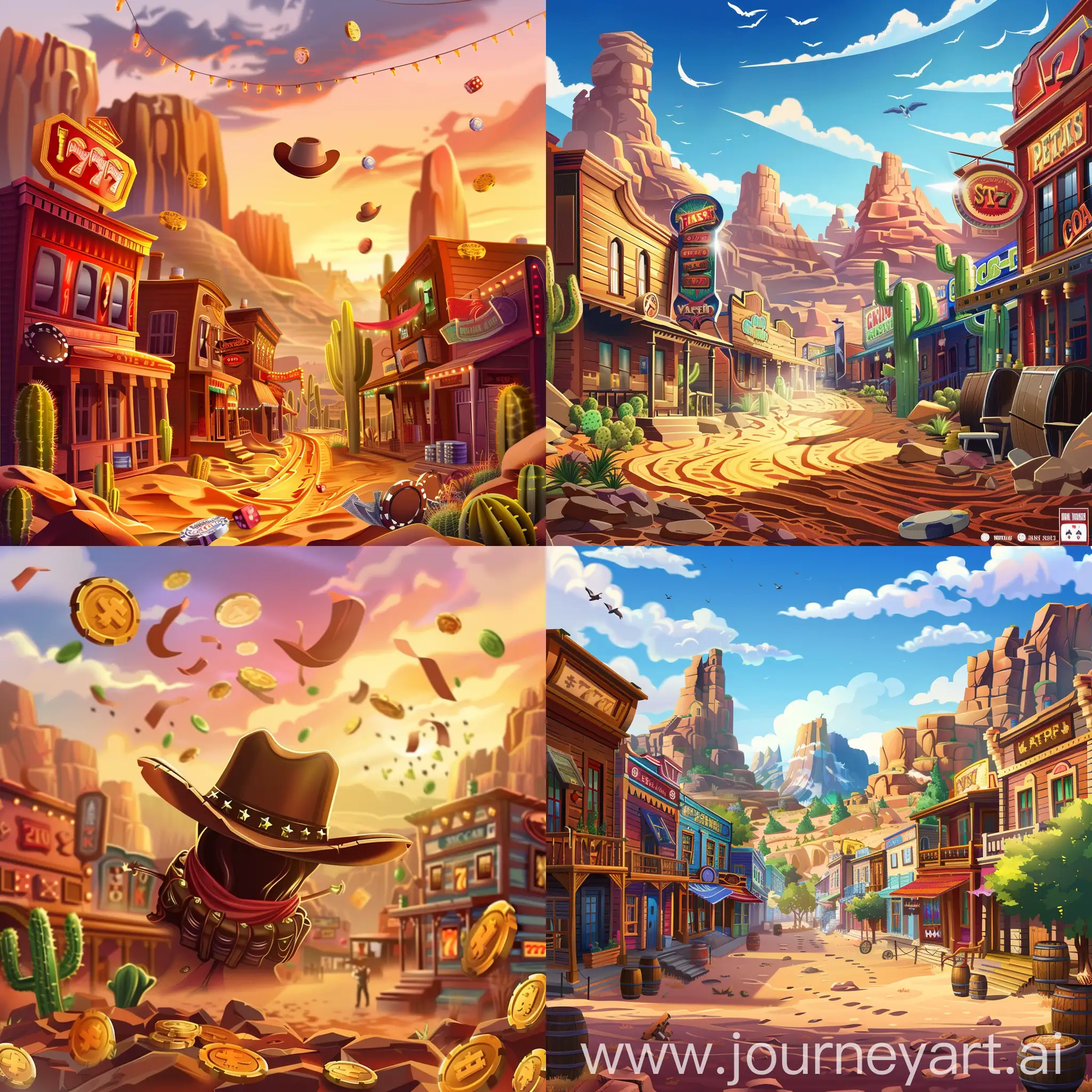 background for casino slot game wild west theme