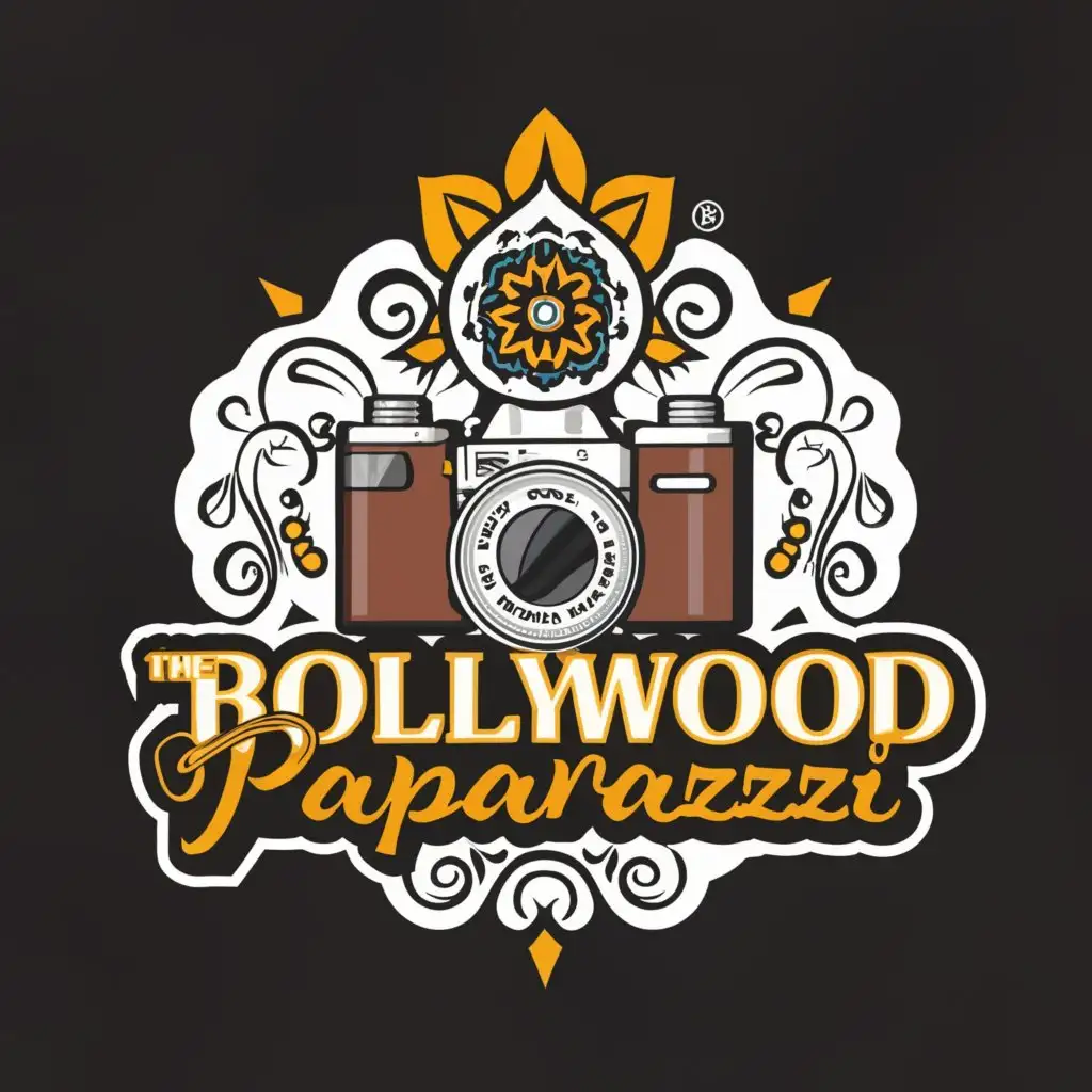 a logo design,with the text "TheBollywoodPaparazzi📸", main symbol:Professional logo,Moderate,clear background