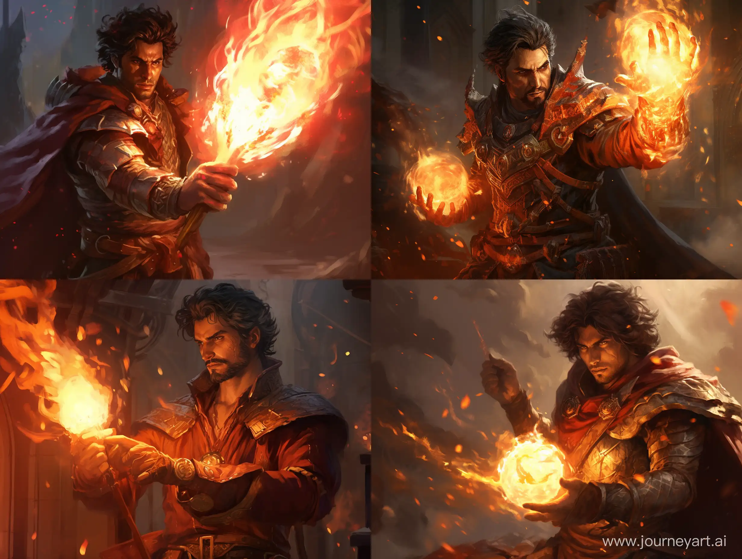 A dnd sorcerer casting fire bolt 
