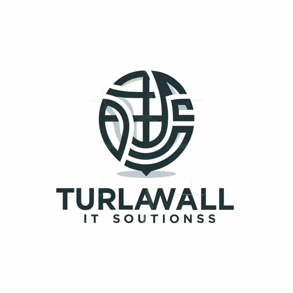 a logo design,with the text "Turlawall IT Solutions", main symbol:Software, International Technology, IT,,Moderate,be used in Internet industry,clear background