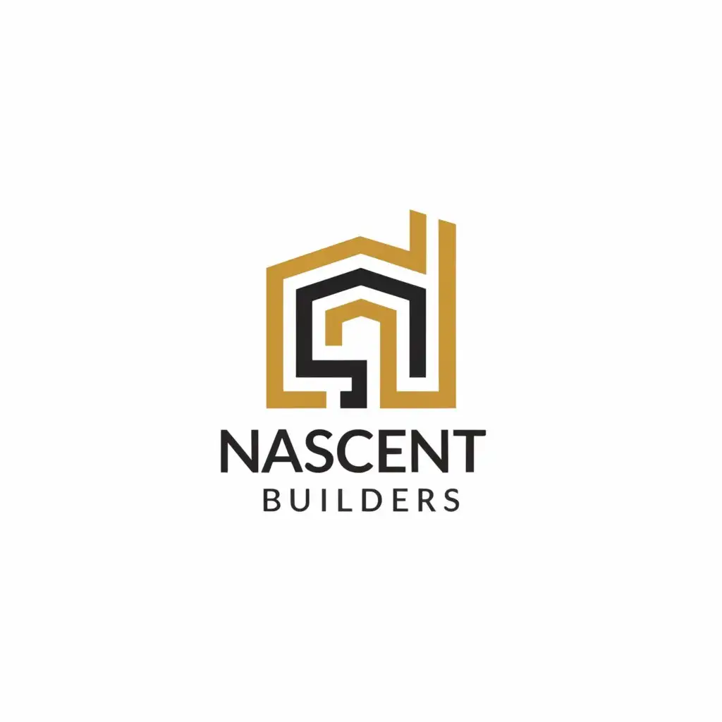 a logo design,with the text "Nascent Builders", main symbol:home

,Moderate,be used in Real Estate industry,clear background