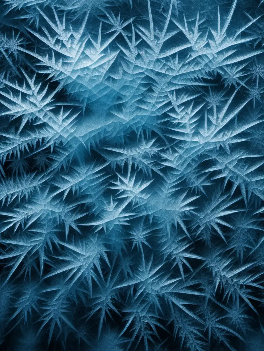 Captivating Frosty Deep Blue Ice Background