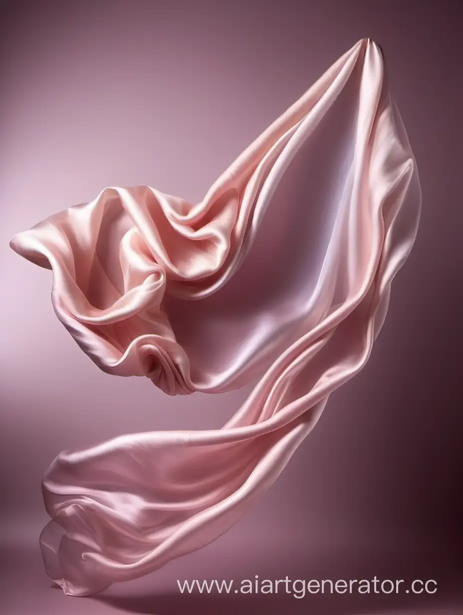 Graceful-Silk-Fabric-Floating-in-Air