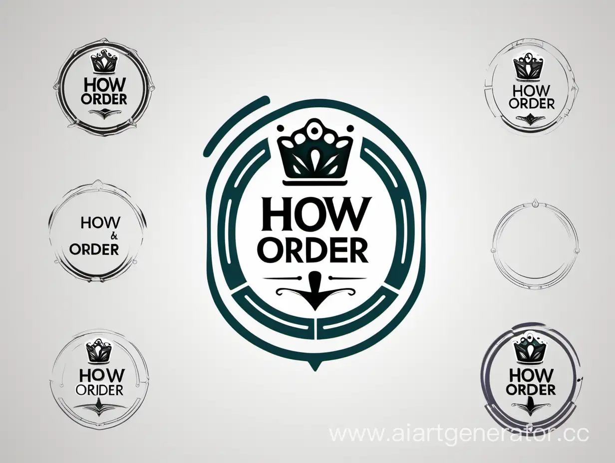 Сделай логотип, призыв к действию, на тему "Как сделать заказ?", в премиальном стиле
