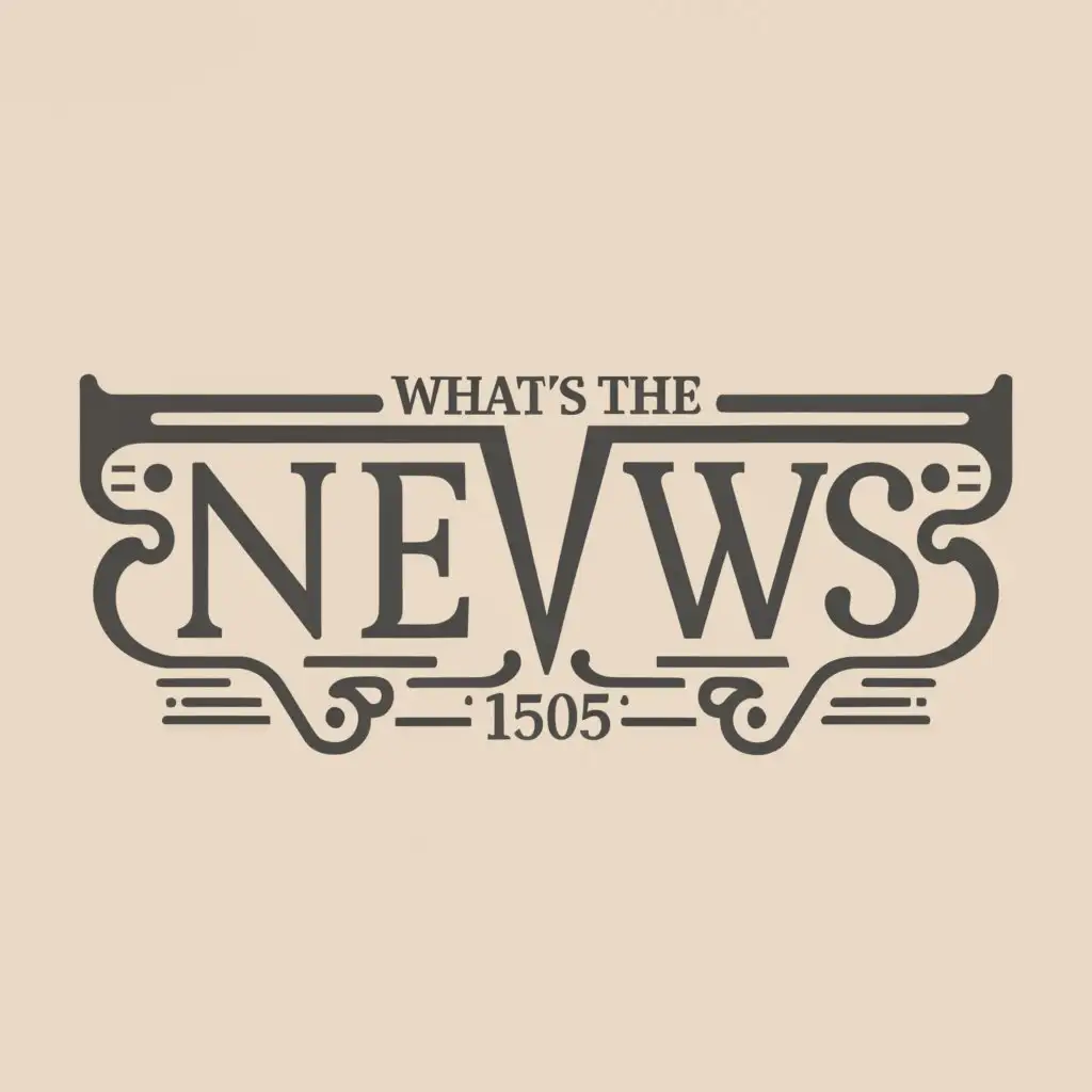 a logo design,with the text "Whats the news ", main symbol:old news paper from 1500,Moderate,clear background