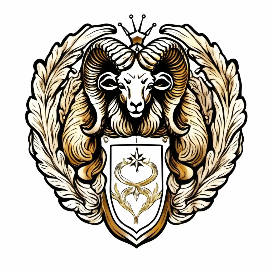 Aries-Coat-of-Arms-on-Clean-White-Background