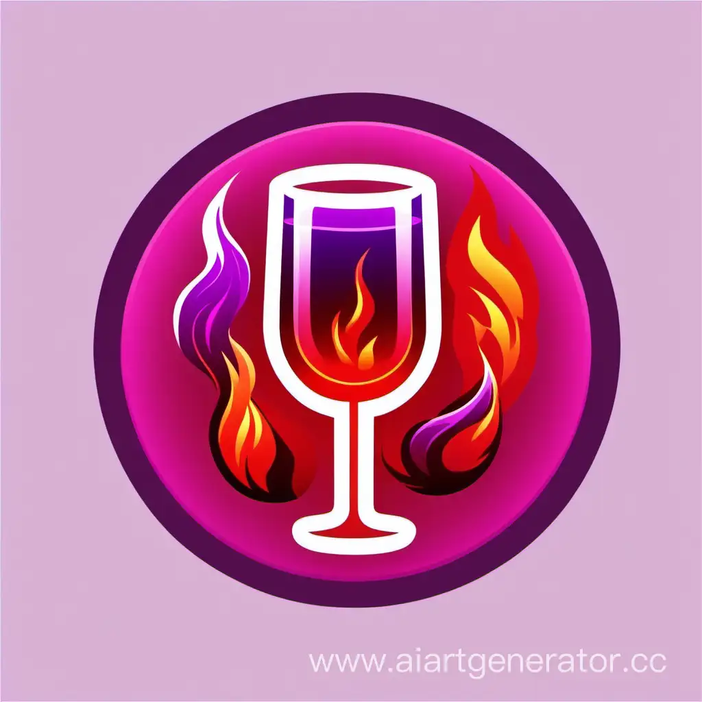 Vibrant-Circle-Icon-Purple-and-Red-Fire-Cocktail
