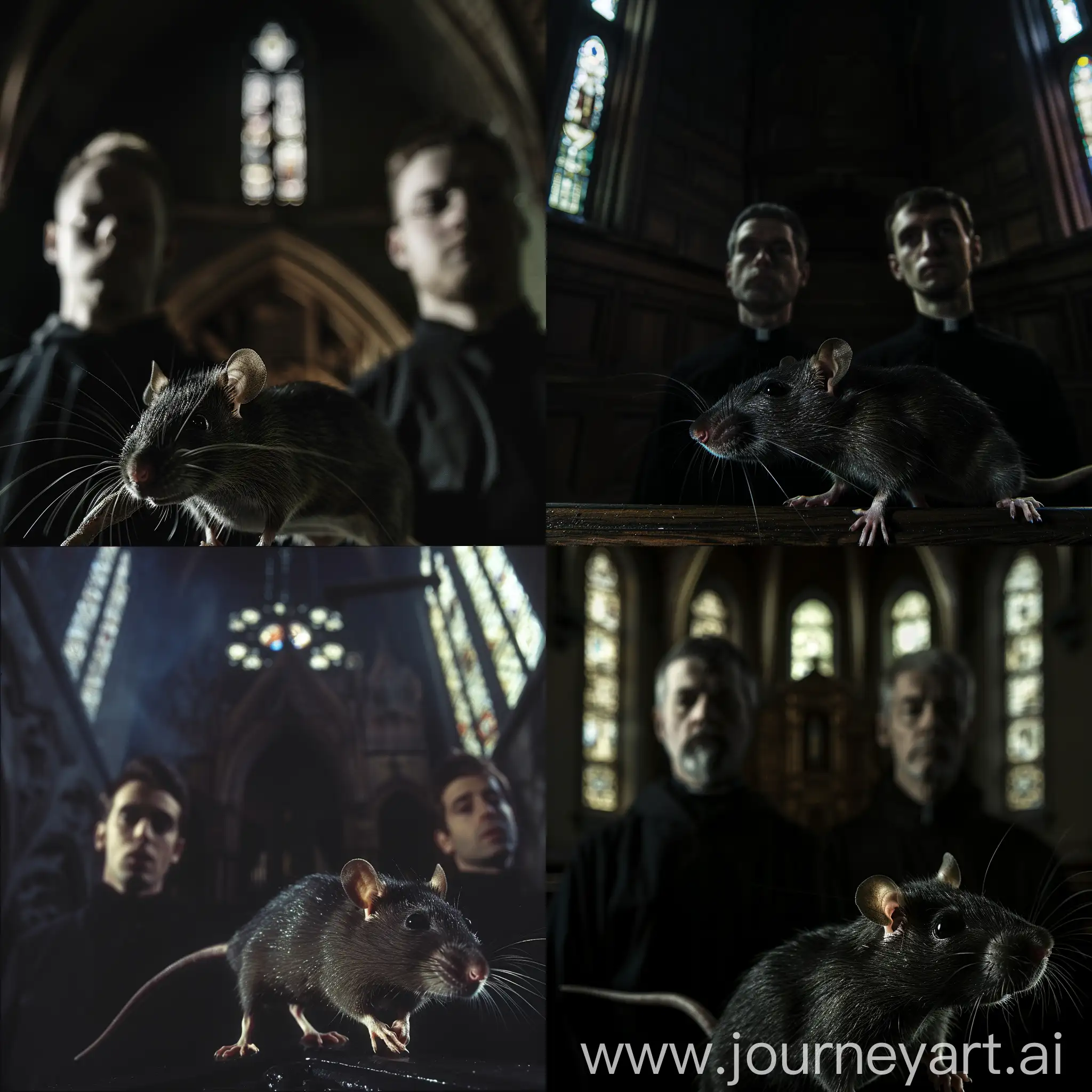 Mysterious-Encounter-Men-in-a-Dark-Chapel-with-a-Rat-Carrying-a-Bone