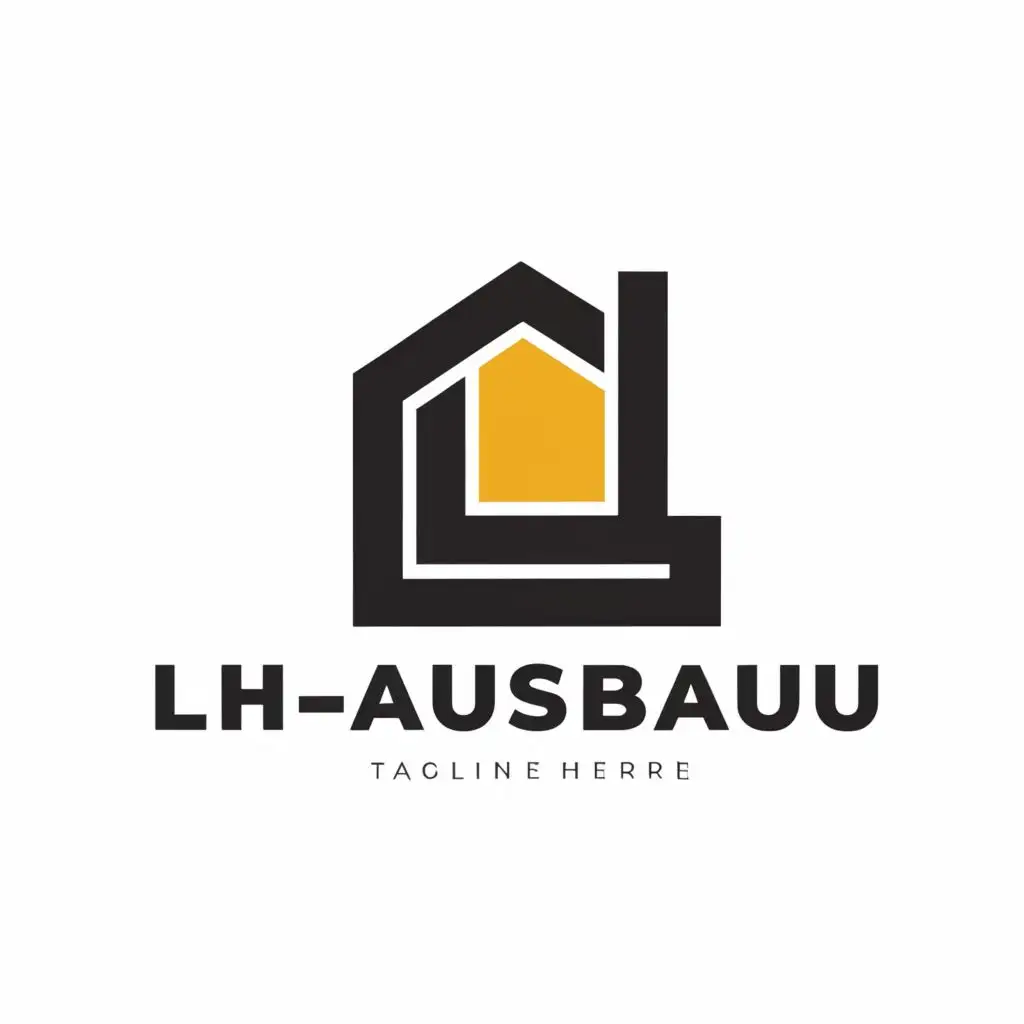 a logo design,with the text "LH_ausbau", main symbol:home, build,Minimalistic,be used in Technology industry,clear background