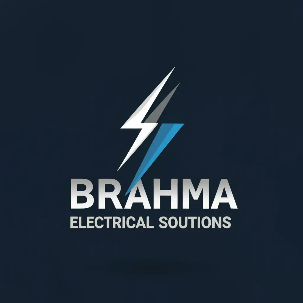 a logo design,with the text "Brahma Electrical Solutions", main symbol:electricity,Moderate,be used in Technology industry,clear background