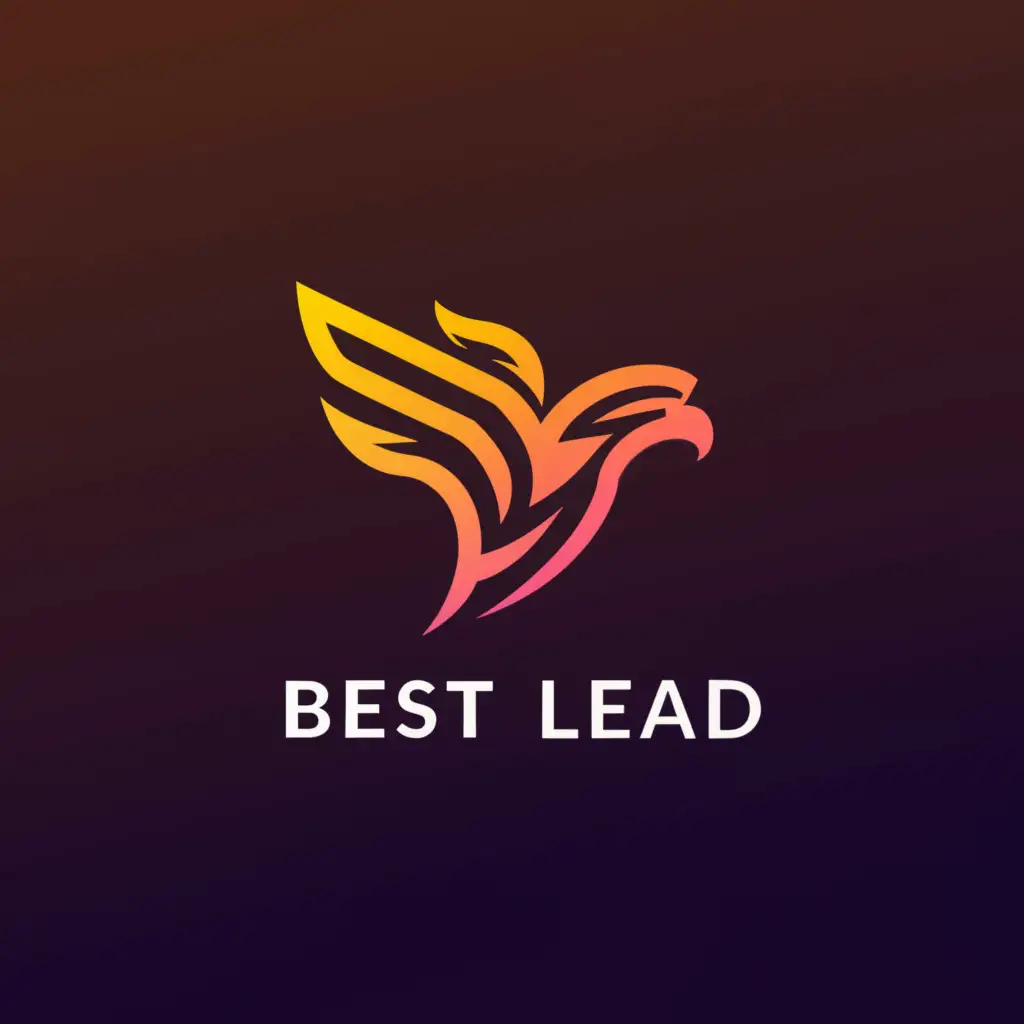 a logo design,with the text "Best Lead", main symbol:eagle holding a rocket,Minimalistic,be used in Internet industry,clear background