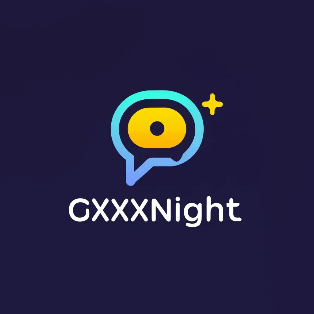 a logo design,with the text "GxxxNight", main symbol:chatroom,Moderate,be used in Travel industry,clear background