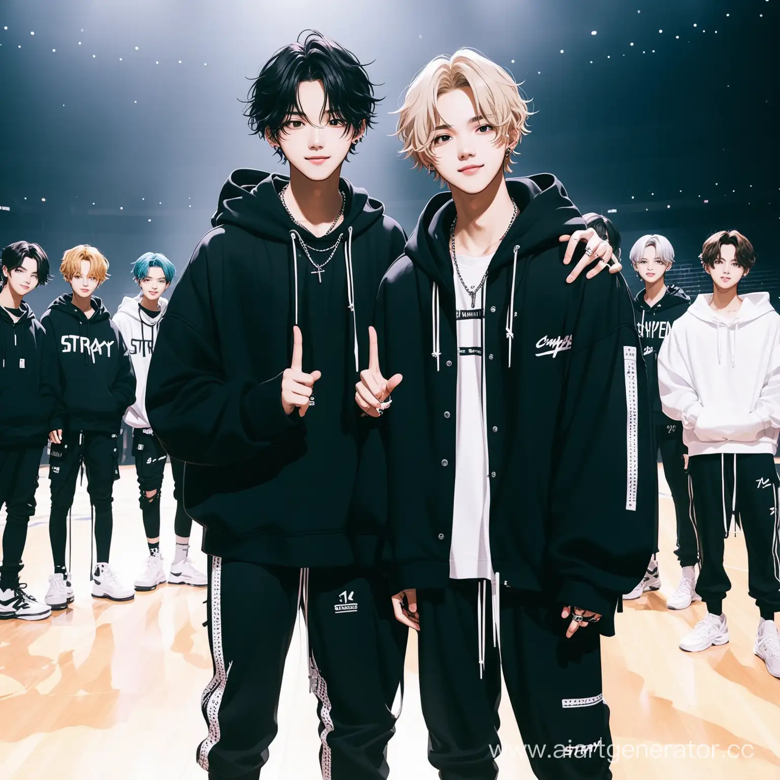 Chan-from-Stray-Kids-and-Jake-from-ENHYPEN-Pose-Together-in-Fashionable-Harmony