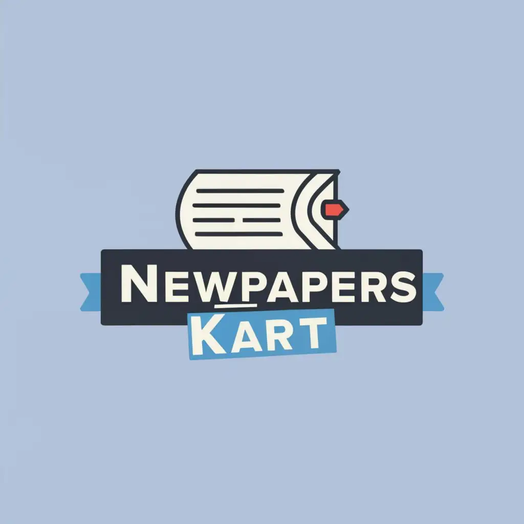 a logo design,with the text "Newspapers Kart", main symbol:Newspaper,Moderate,clear background
