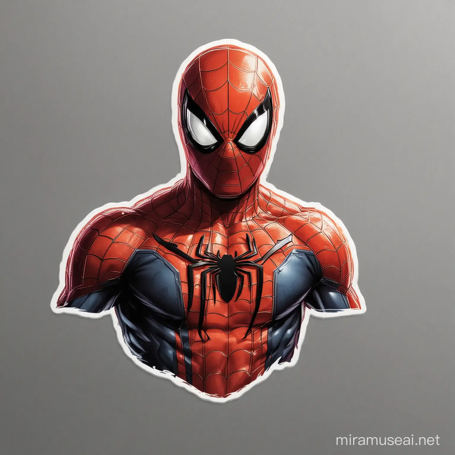 generate a sticker type image of spiderman 