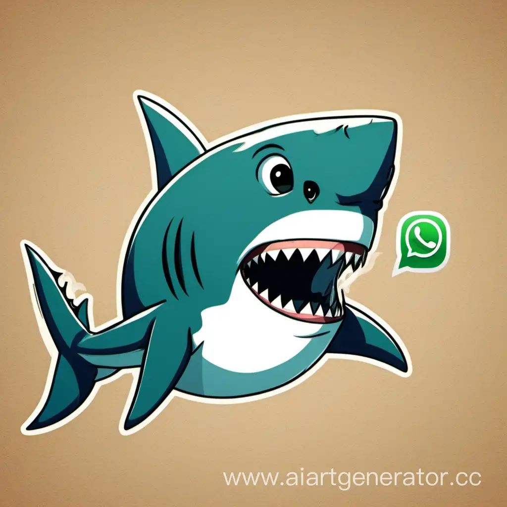 Playful-Shark-Chatting-on-WhatsApp
