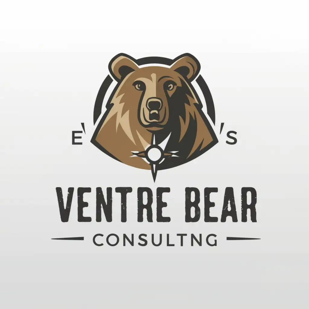 a logo design,with the text "venture bear consulting", main symbol:bear,Moderate,clear background