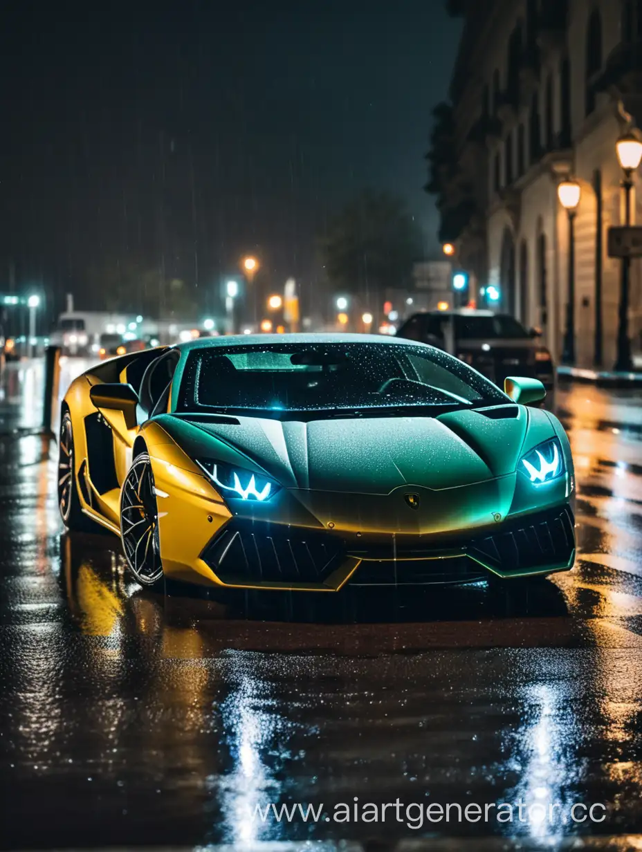 Sleek-Lamborghini-Drifting-Through-Rainy-Night-Streets