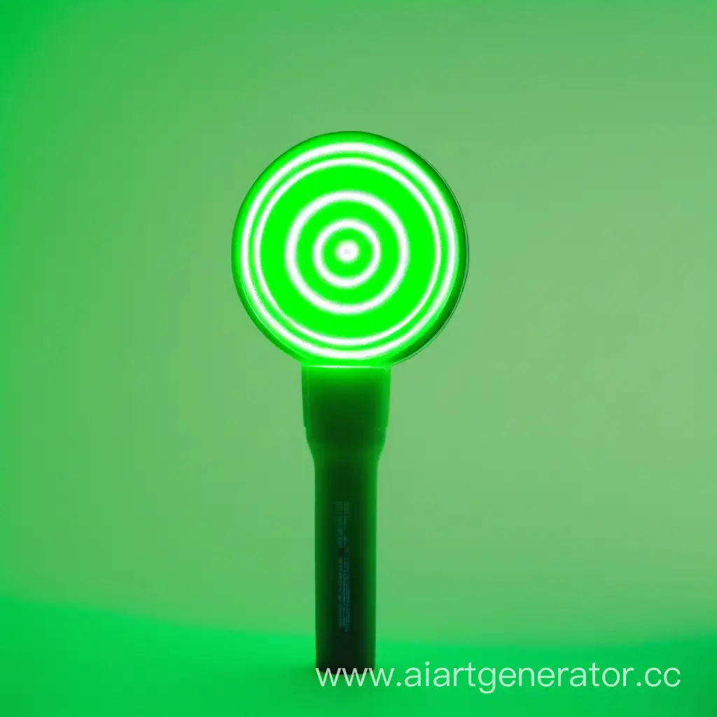 Kpop Lightstick. Acid green color and backlight. neon color grading
