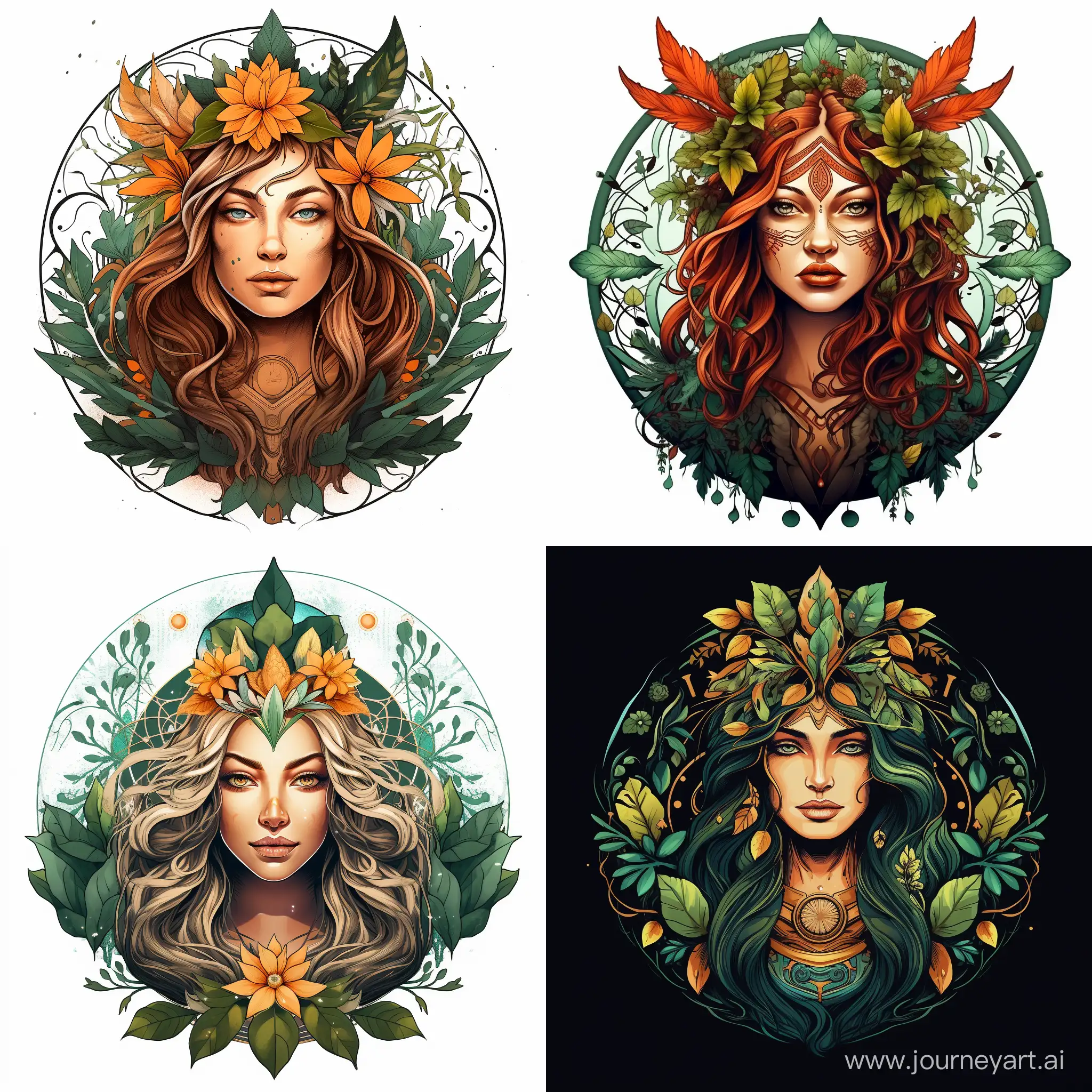 Enchanting-Noble-Druid-Woman-with-Glowing-Eyes-and-Floral-Adornments