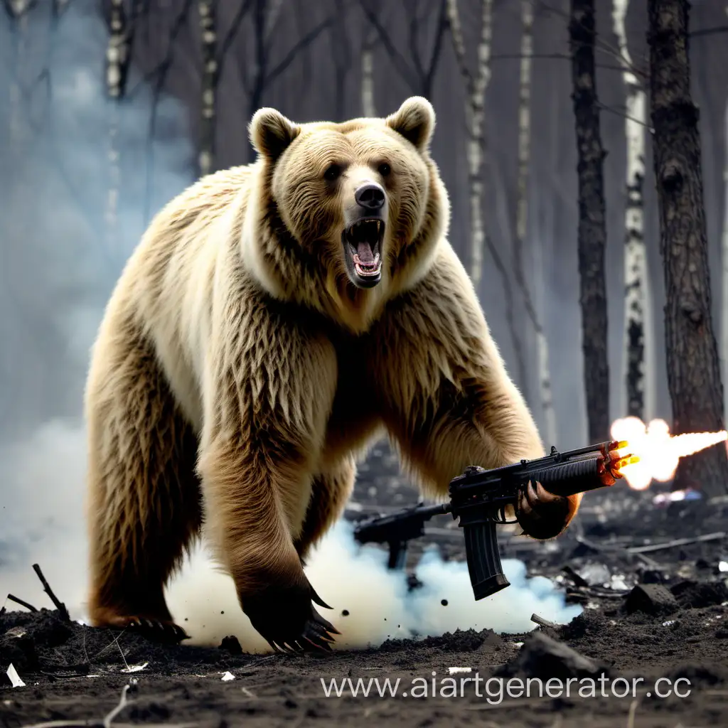 русский медведь бомбит Украину
