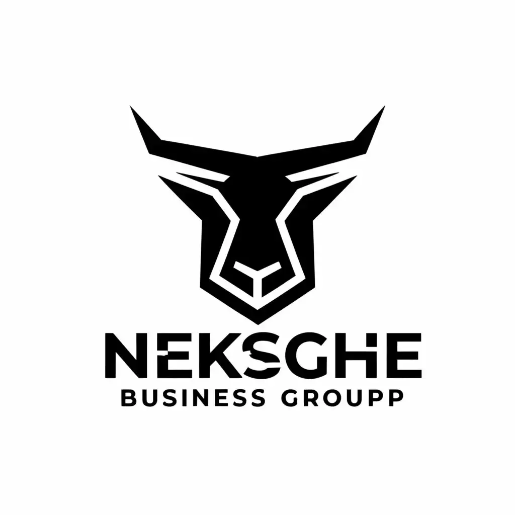 a logo design,with the text "Nekseghe business group", main symbol:a bull,Moderate,clear background