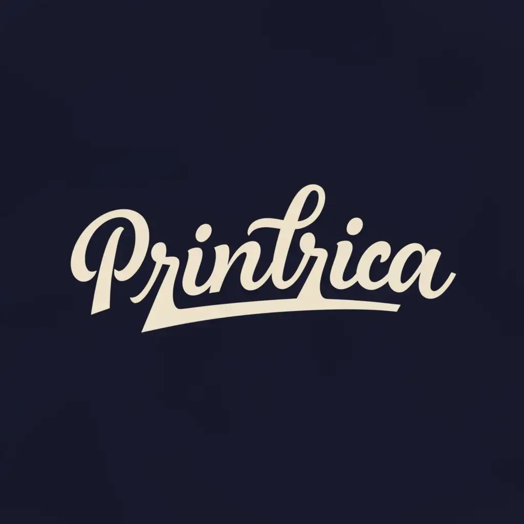 logo, Brand, with the text "printrica", typography