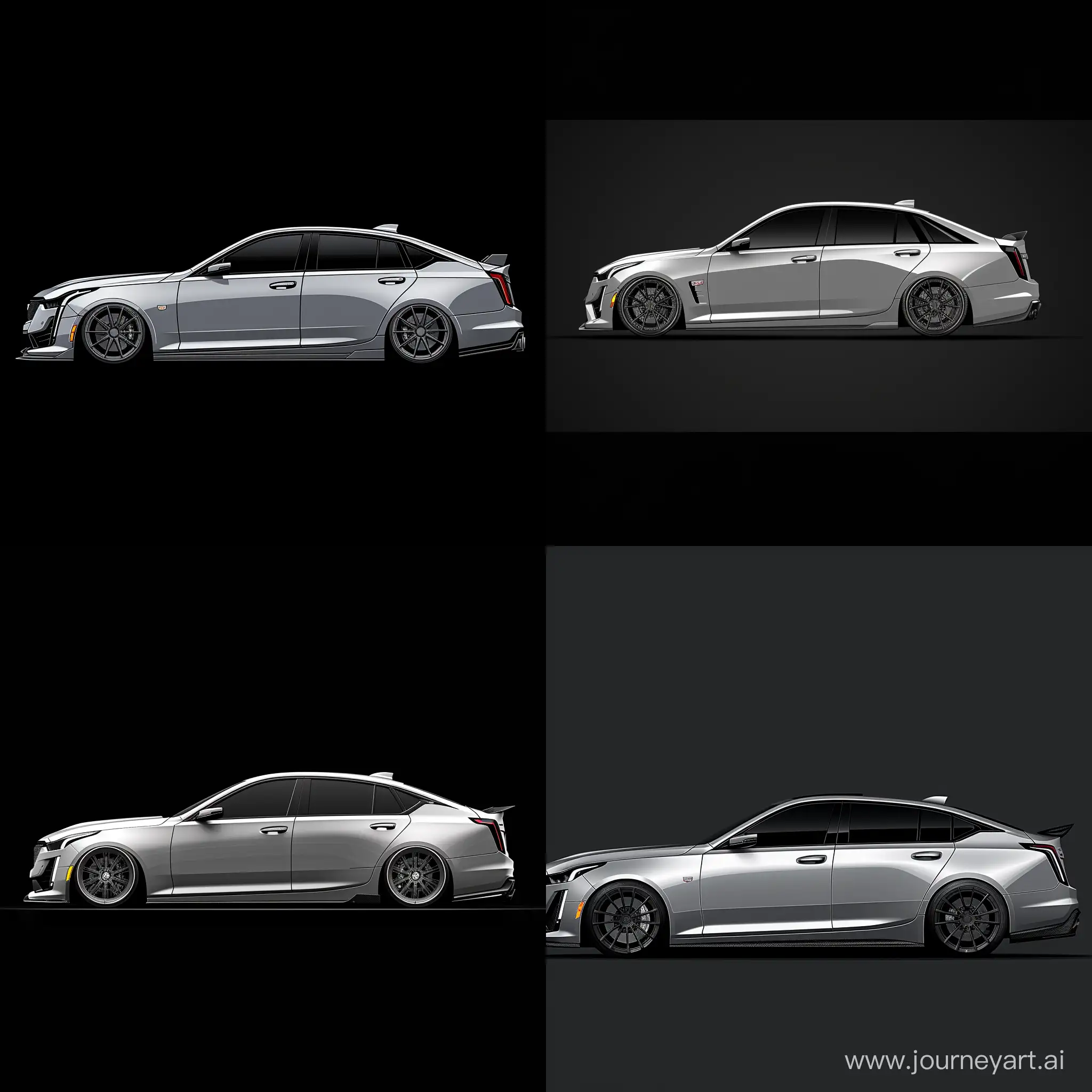 Sleek-Silver-Cadillac-CT5-Minimalist-2D-Side-View-with-Low-Suspension-and-Black-Rims