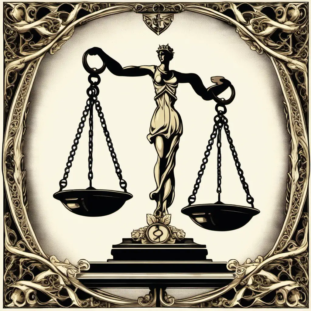 scales of justice and peace