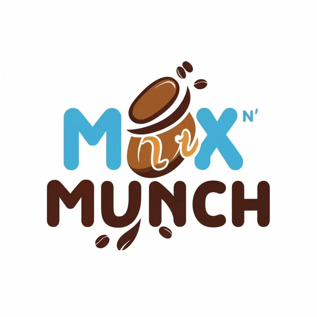 a logo design,with the text "mix n' munch", main symbol:coffee bean,Moderate,be used in Restaurant industry,clear background