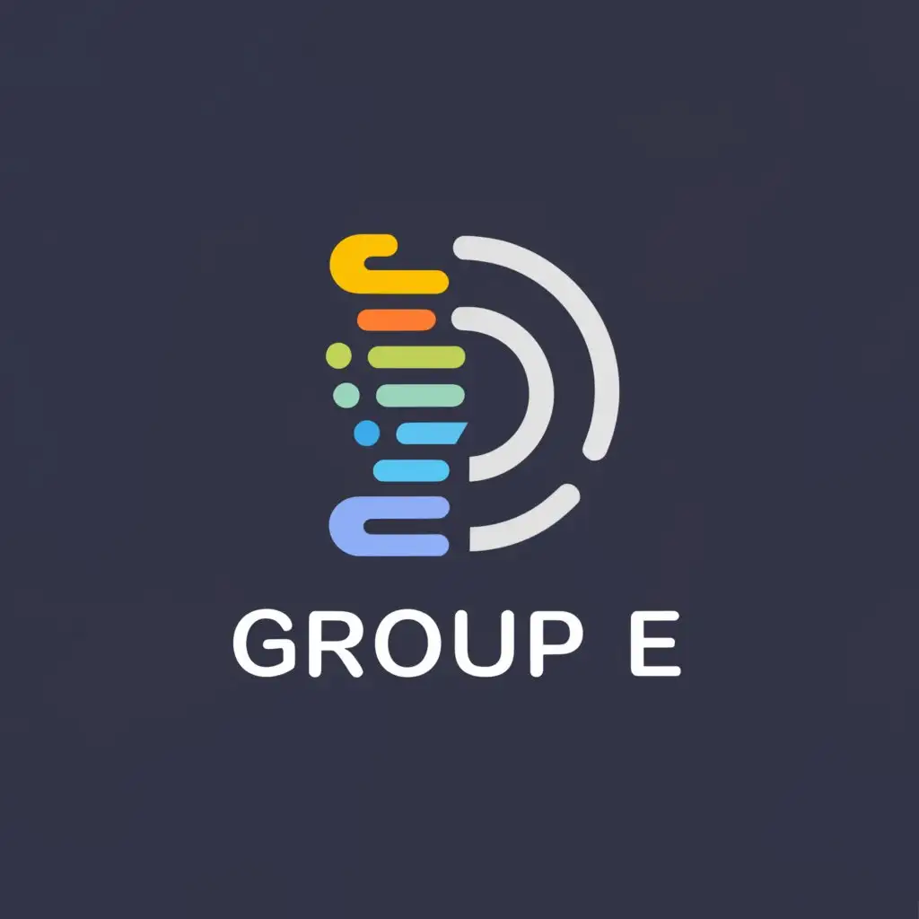 a logo design,with the text "Group E", main symbol:art,Moderado,be used in Educación industry,clear background
