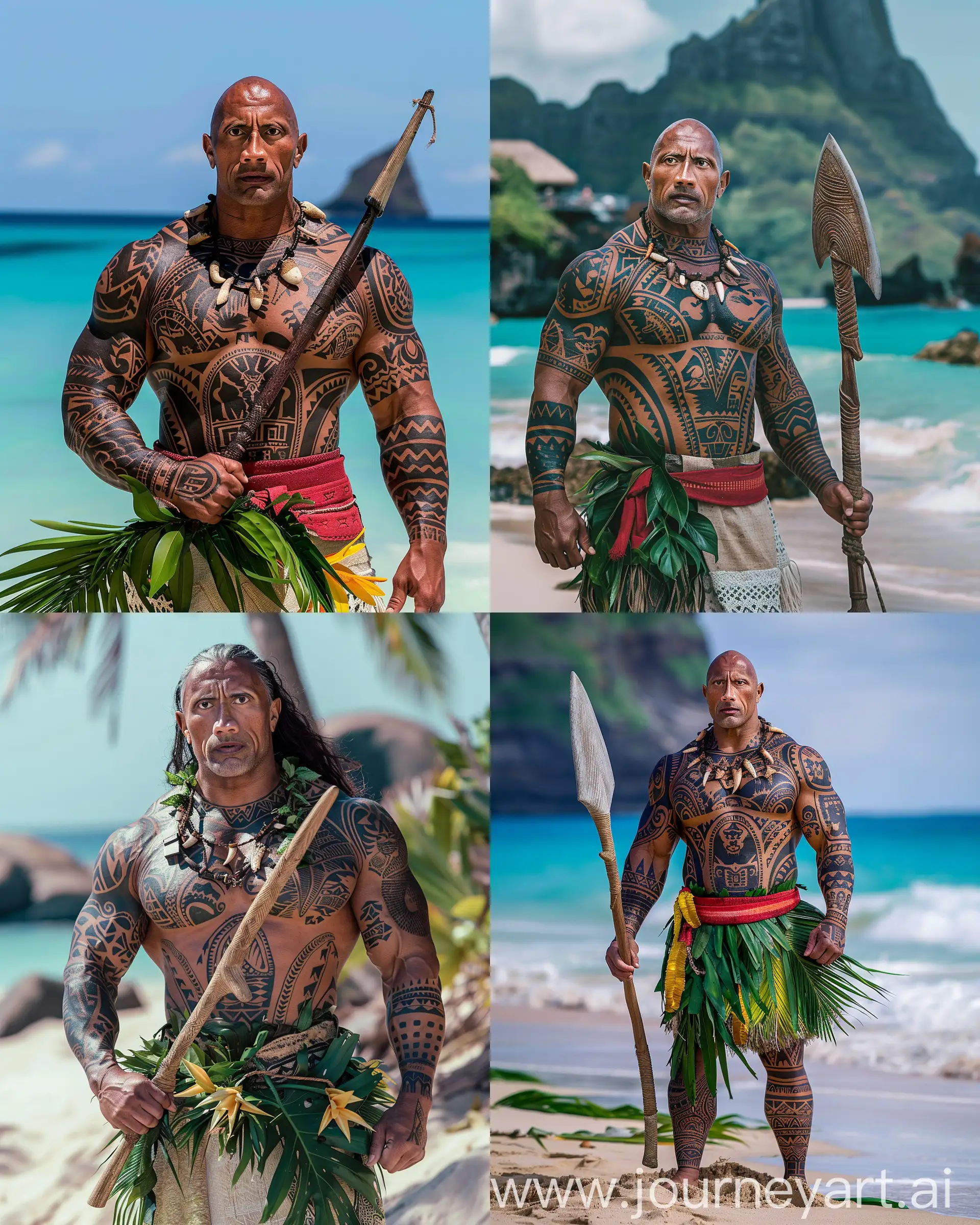 Dwayne-Johnson-as-Maui-in-Majestic-Island-Pose