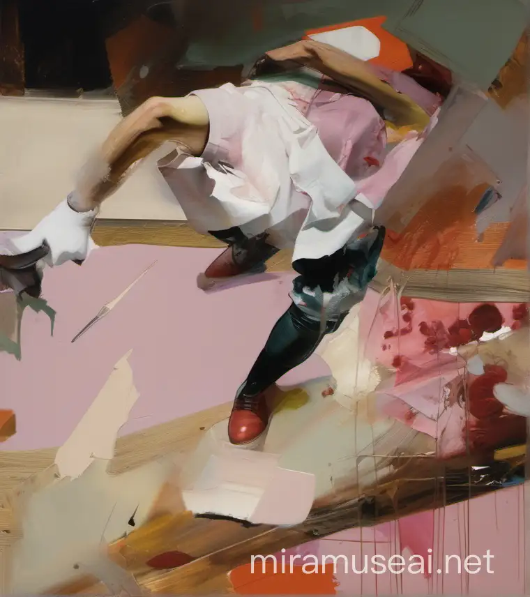 Abstract Portrait Painting in the Style of Adrian Ghenie