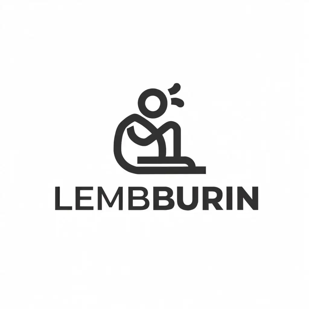 a logo design,with the text "lembur.in", main symbol:tired work,Minimalistic,clear background