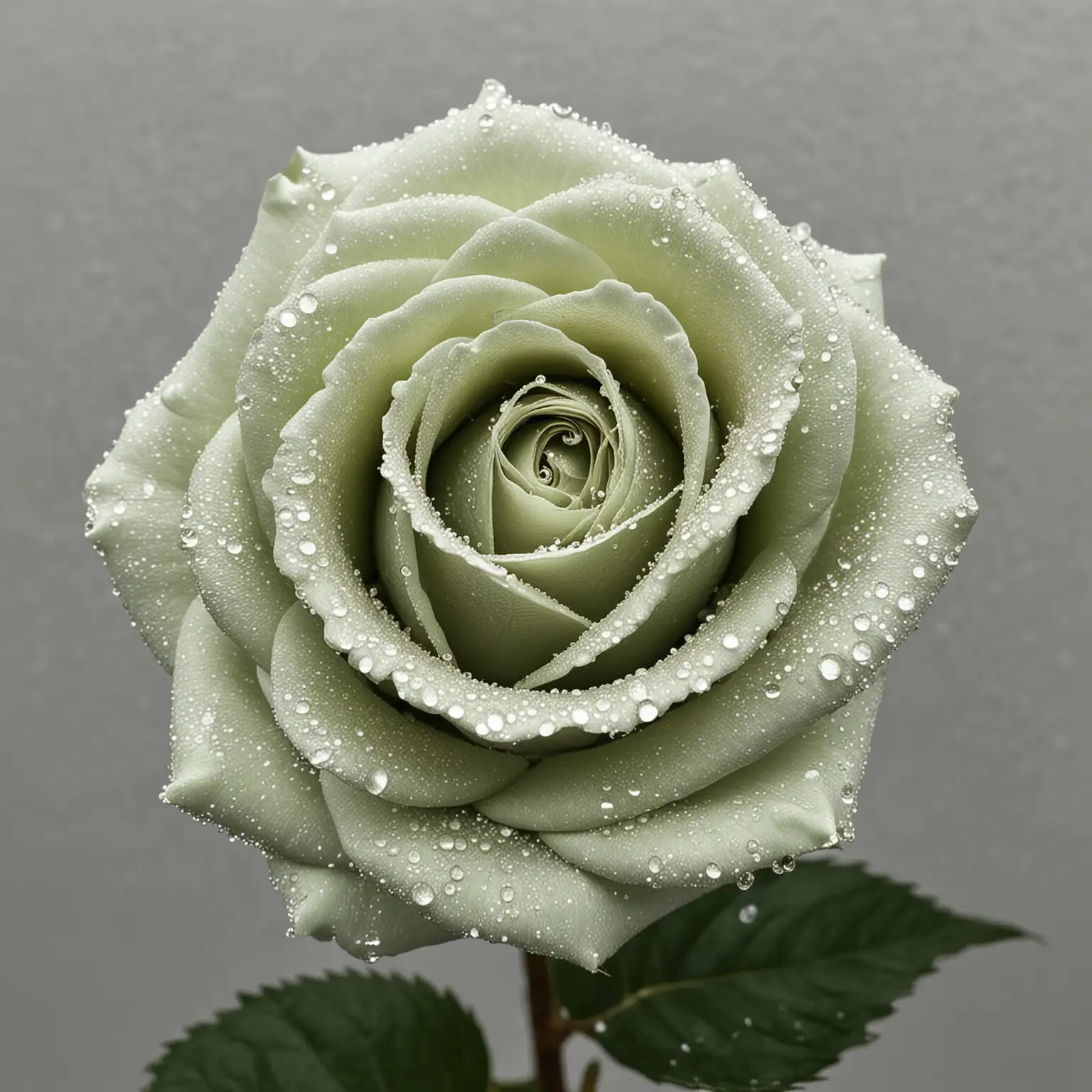 Sage Green and Sparkling Rose on Elegant Table Setting